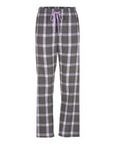 Boxercraft Women's Haley Flannel Pants BW6620 - Charcoal Lavender Tomboy Plaid