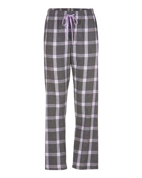 Boxercraft Women's Haley Flannel Pants BW6620 - Charcoal Lavender Tomboy Plaid