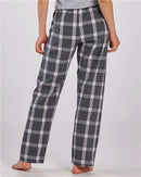 Boxercraft Women's Haley Flannel Pants BW6620 - Charcoal Lavender Tomboy Plaid