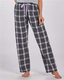 Boxercraft Women's Haley Flannel Pants BW6620 - Charcoal Lavender Tomboy Plaid