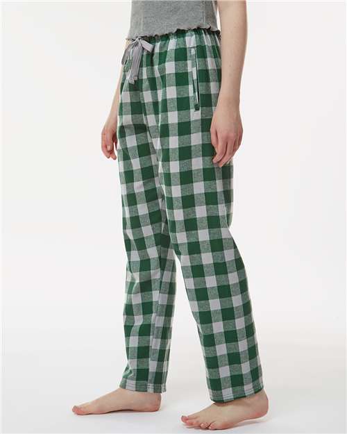 Boxercraft Women's Haley Flannel Pants BW6620 - Green/ Oxford Buffalo