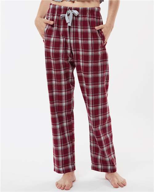 Boxercraft Women's Haley Flannel Pants BW6620 - Heritage Maroon Plaid