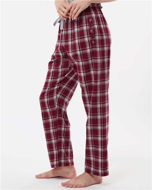 Boxercraft Women's Haley Flannel Pants BW6620 - Heritage Maroon Plaid