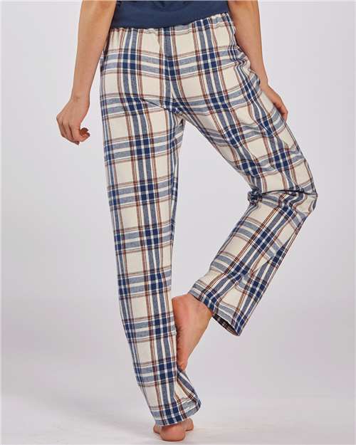 Boxercraft Women's Haley Flannel Pants BW6620 - Natural Indigo Plaid