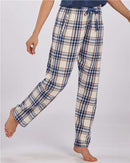 Boxercraft Women's Haley Flannel Pants BW6620 - Natural Indigo Plaid