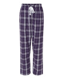 Boxercraft Women's Haley Flannel Pants BW6620 - Purple/ White