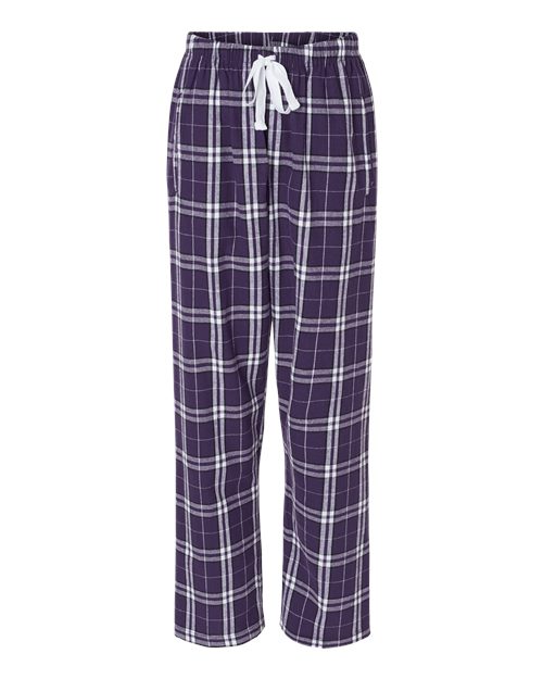 Boxercraft Women's Haley Flannel Pants BW6620 - Purple/ White