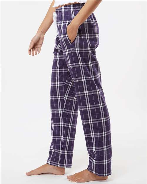 Boxercraft Women's Haley Flannel Pants BW6620 - Purple/ White