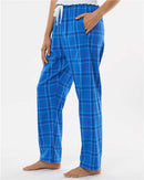 Boxercraft Women's Haley Flannel Pants BW6620 - Royal Field Day Plaid