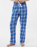 Boxercraft Women's Haley Flannel Pants BW6620 - Royal/ Silver