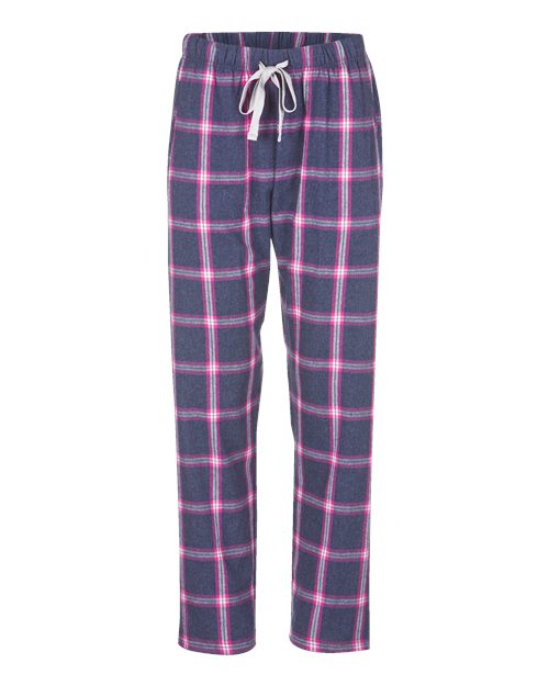 Boxercraft Women's Haley Flannel Pants BW6620 - Navy Pink Tomboy Plaid