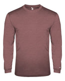 Badger Triblend Performance Long Sleeve T-Shirt 4944 - Maroon Heather