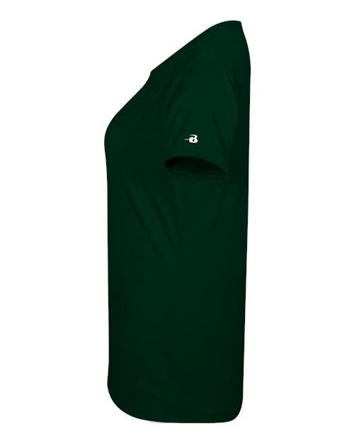 Badger Women’s Triblend Performance V-Neck Short Sleeve T-Shirt 4962 - Forest
