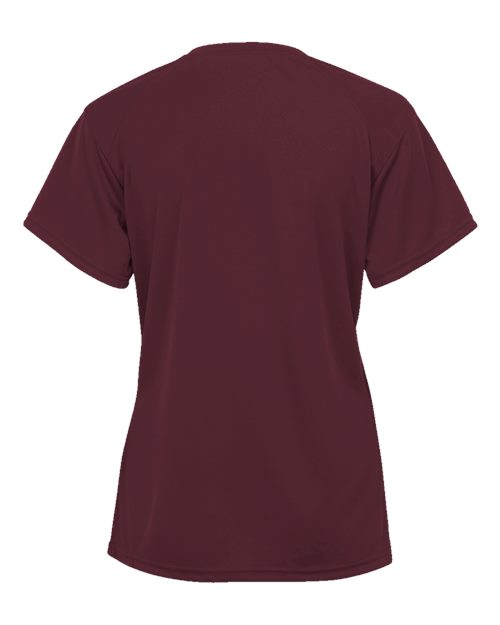 Badger Women’s Triblend Performance V-Neck Short Sleeve T-Shirt 4962 - Maroon