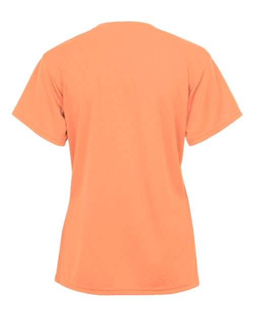 Badger Women’s Triblend Performance V-Neck Short Sleeve T-Shirt 4962 - Peach