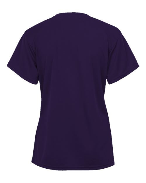 Badger Women’s Triblend Performance V-Neck Short Sleeve T-Shirt 4962 - Purple