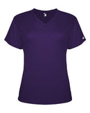 Badger Women’s Triblend Performance V-Neck Short Sleeve T-Shirt 4962 - Purple