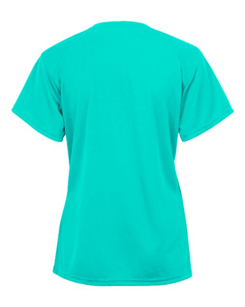 Badger Women’s Triblend Performance V-Neck Short Sleeve T-Shirt 4962 - Turquoise