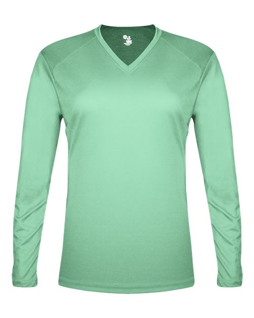 Badger Women's Tri-Blend Long Sleeve T-Shirt 4964 - Mint