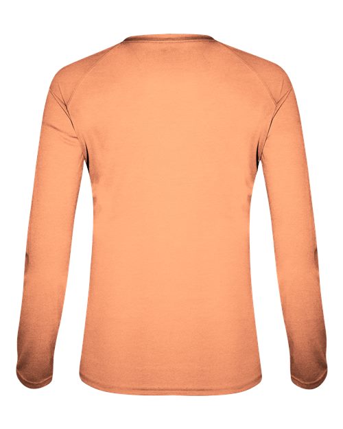Badger Women's Tri-Blend Long Sleeve T-Shirt 4964 - Peach