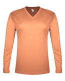 Badger Women's Tri-Blend Long Sleeve T-Shirt 4964 - Peach