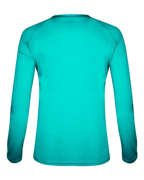 Badger Women's Tri-Blend Long Sleeve T-Shirt 4964 - Turquoise
