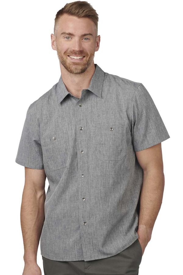 Edwards Melange Mens Camp Shirt [#1039].  Live Chat for Bulk Discounts