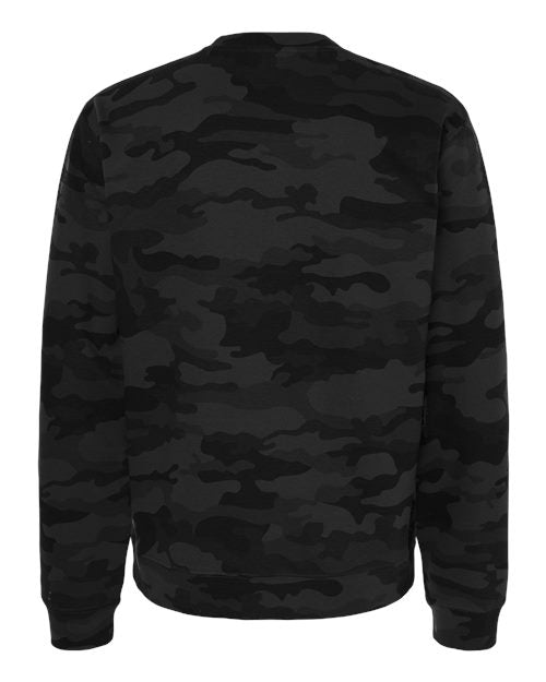 Independent Trading Co. Midweight Crewneck Sweatshirt SS3000 - Black Camo