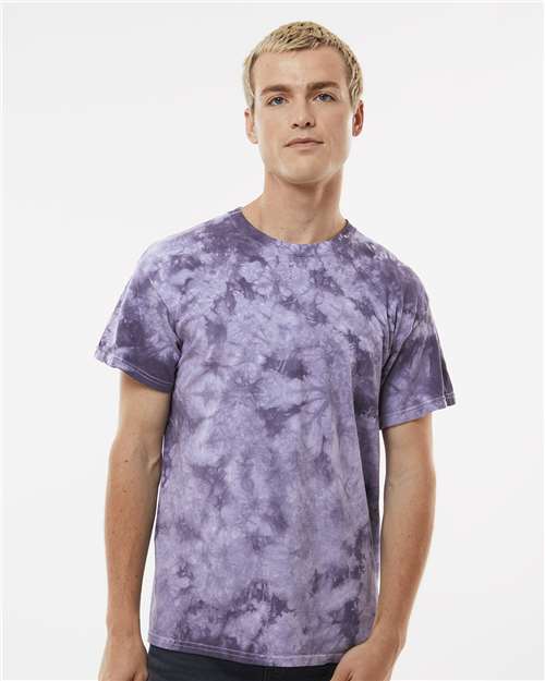 Dyenomite Crystal Tie-Dyed T-Shirt 200CR - Blackberry