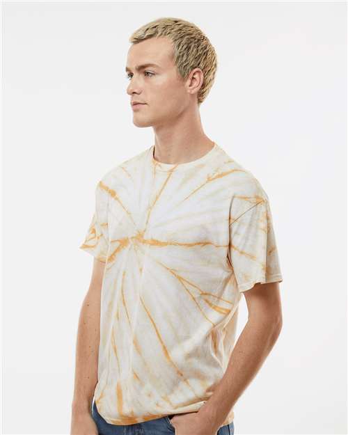 Dyenomite Cyclone Pinwheel Tie-Dyed T-Shirt 200CY - Honey