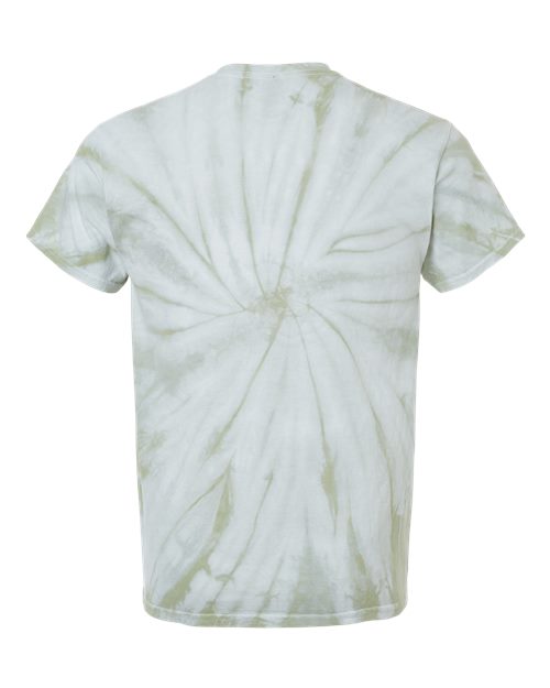 Dyenomite Cyclone Pinwheel Tie-Dyed T-Shirt 200CY - Olive Oil