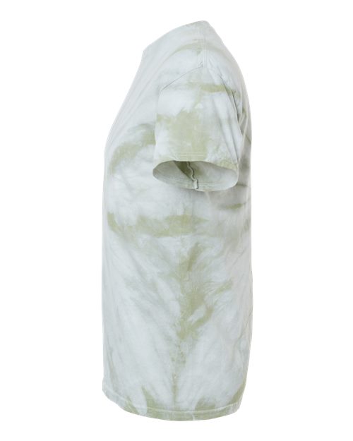 Dyenomite Cyclone Pinwheel Tie-Dyed T-Shirt 200CY - Olive Oil