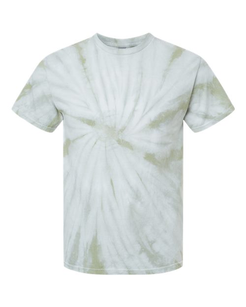 Dyenomite Cyclone Pinwheel Tie-Dyed T-Shirt 200CY - Olive Oil