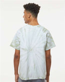 Dyenomite Cyclone Pinwheel Tie-Dyed T-Shirt 200CY - Olive Oil