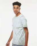 Dyenomite Cyclone Pinwheel Tie-Dyed T-Shirt 200CY - Olive Oil