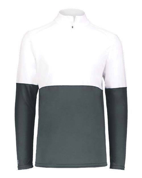 Holloway Momentum Team Quarter-Zip Pullover 223500 - Iron/ White