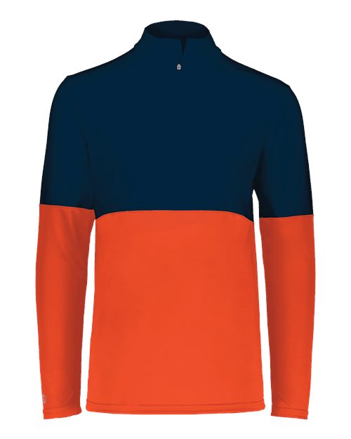 Holloway Momentum Team Quarter-Zip Pullover 223500 - Orange/ Navy