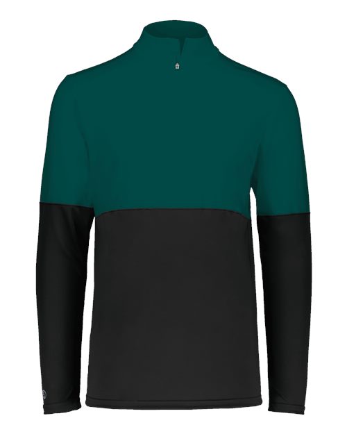 Holloway Momentum Team Quarter-Zip Pullover 223500 - Black/ Dark Green
