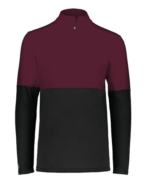 Holloway Momentum Team Quarter-Zip Pullover 223500 - Black/ Maroon