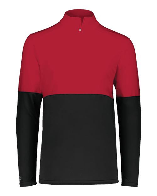 Holloway Momentum Team Quarter-Zip Pullover 223500 - Black/ Scarlet