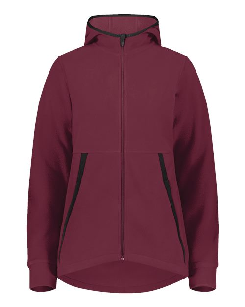 Augusta Sportswear Eco Revive™ Women's Polar Fleece Hooded Full-Zip Jacket 6860