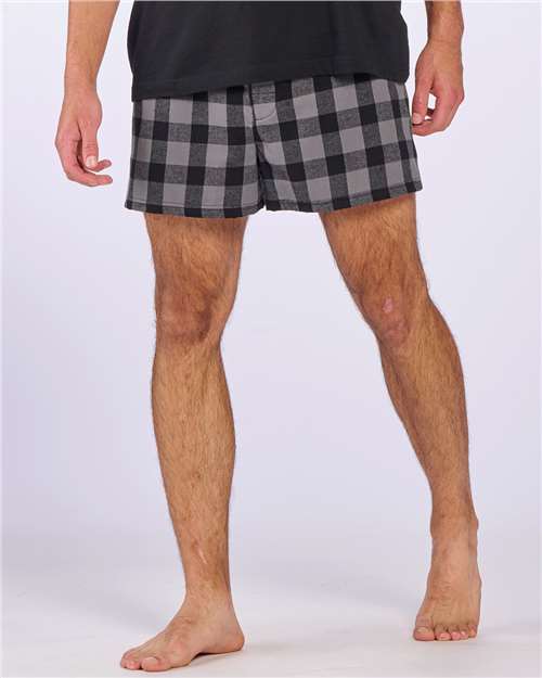Boxercraft Double Brushed Flannel Boxers BM6701 - Charcoal/ Black Buffalo