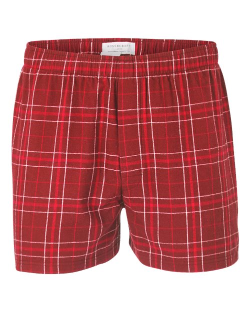 Boxercraft Double Brushed Flannel Boxers BM6701 - Crimson Field Day Plaid