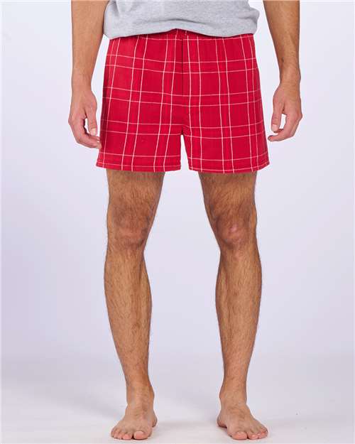 Boxercraft Double Brushed Flannel Boxers BM6701 - Crimson Field Day Plaid