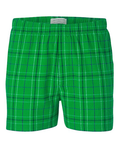 Boxercraft Double Brushed Flannel Boxers BM6701 - Kelly Field Day Plaid
