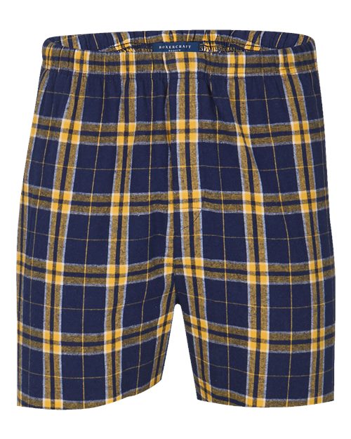 Boxercraft Double Brushed Flannel Boxers BM6701 - Navy/ Gold