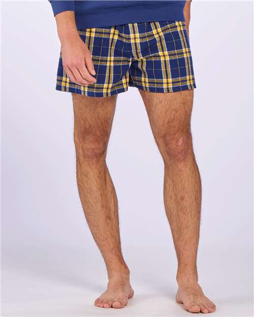 Boxercraft Double Brushed Flannel Boxers BM6701 - Navy/ Gold