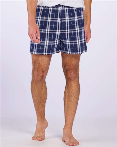 Boxercraft Double Brushed Flannel Boxers BM6701 - Navy/ Silver