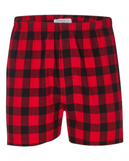 Boxercraft Double Brushed Flannel Boxers BM6701 - Red/ Black Buffalo