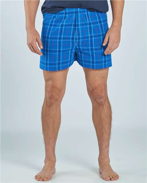 Boxercraft Double Brushed Flannel Boxers BM6701 - Royal Field Day Plaid